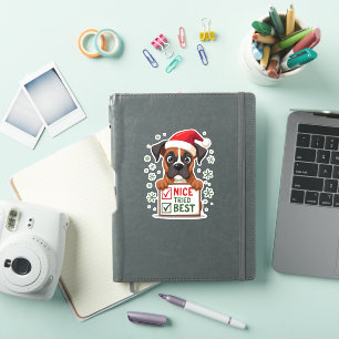 Sticker Petit chien de boxer chien Noël Nice J'ai essayé m