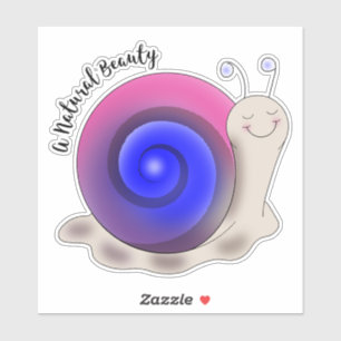 Sticker Petit escargot Bisexual Pride