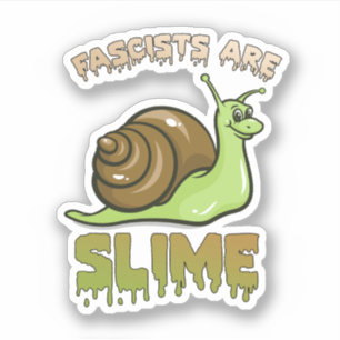 Sticker Petit escargot rétro - Les fascistes sont minces