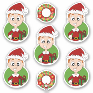 Sticker Petit garçon avec cheveux courts de gingembre Stic