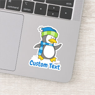 Sticker Petit manchot marchant sur la neige