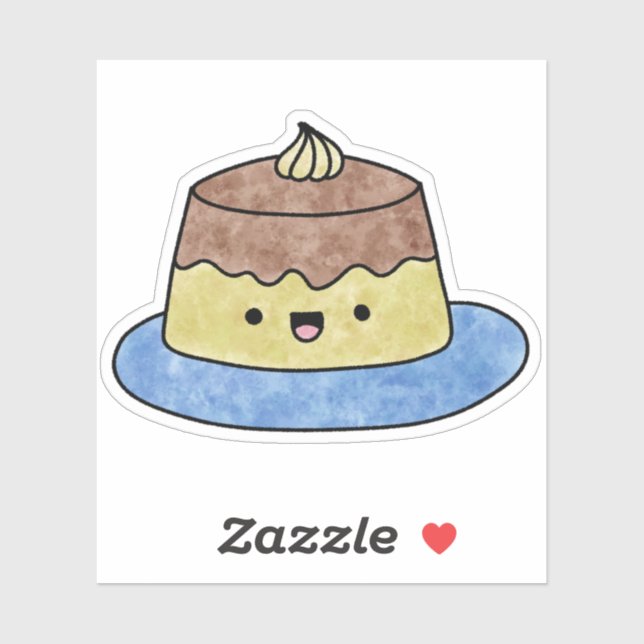 Sticker Petit pudding délicieux (Feuille)