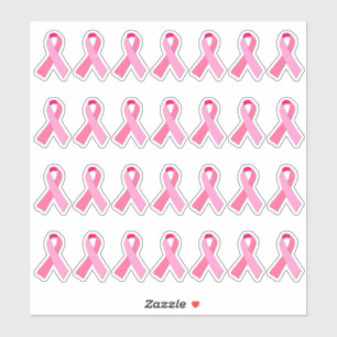 Sticker Petit ruban X 28 de rose de conscience de cancer
