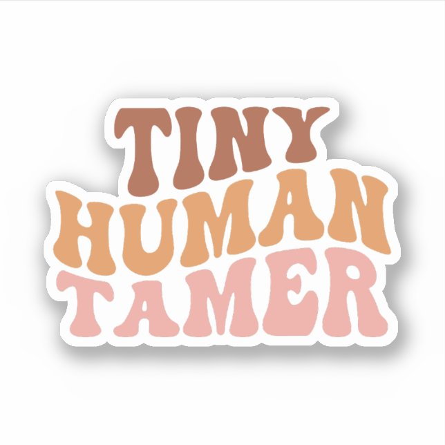 Sticker Petit Tamer humain, Cadeau pour enseignant, Garder (Devant)