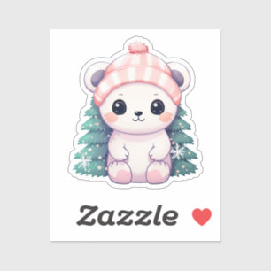 Sticker Petite Bébé Animal Noël Magie