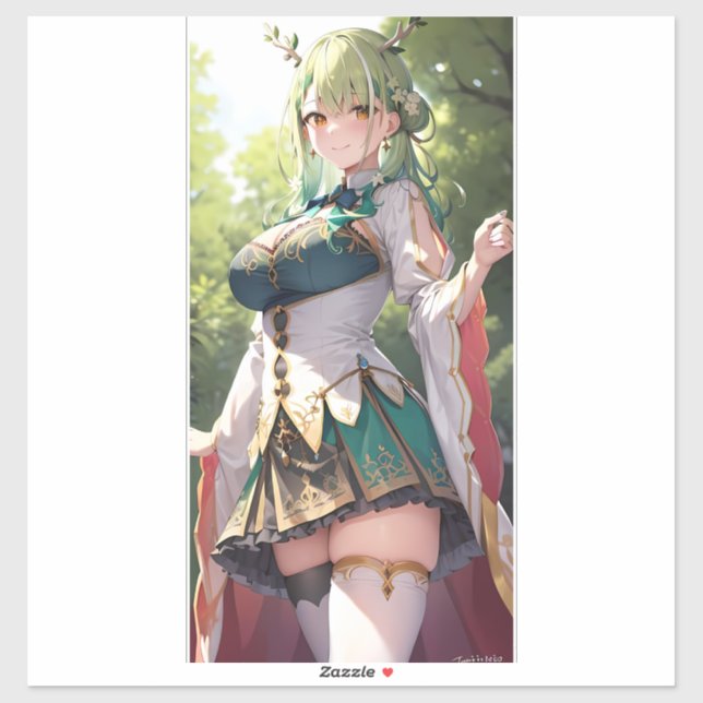 Sticker Petite fille de l'Anime, faune de Ceres (Feuille)