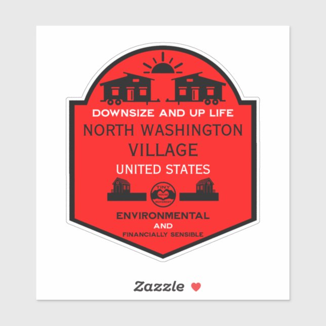 Sticker Petite Maison Communautés éditable (Feuille)