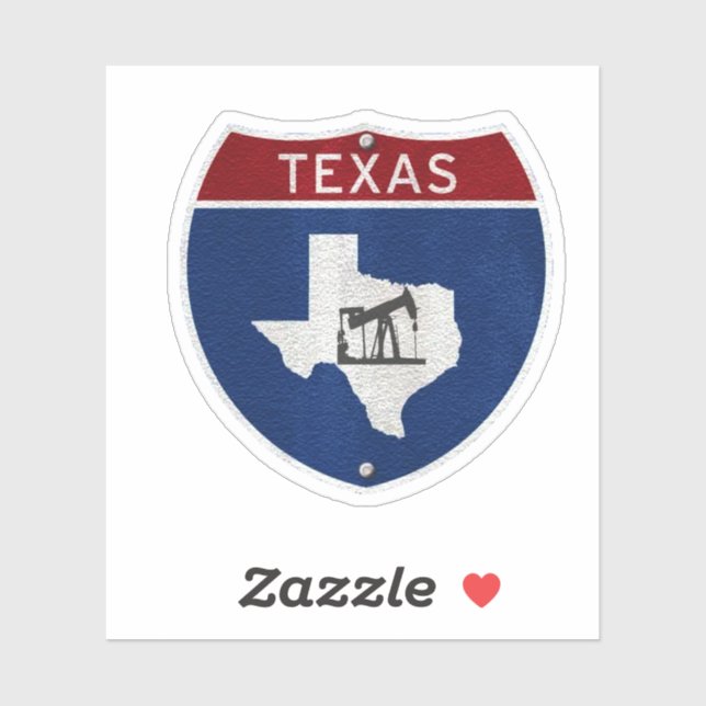 Sticker pétrole et gaz du Texas (Feuille)