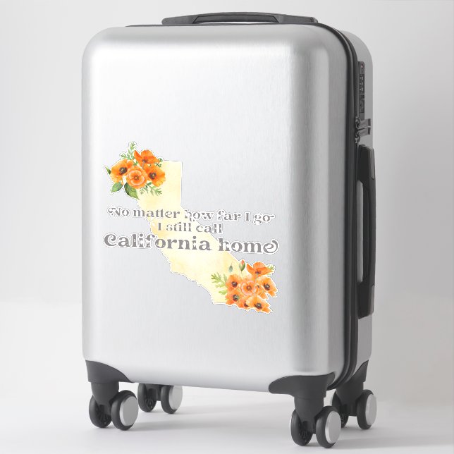 Sticker Peu importe jusqu'où je vais J'appelle toujours la (Sur valise)
