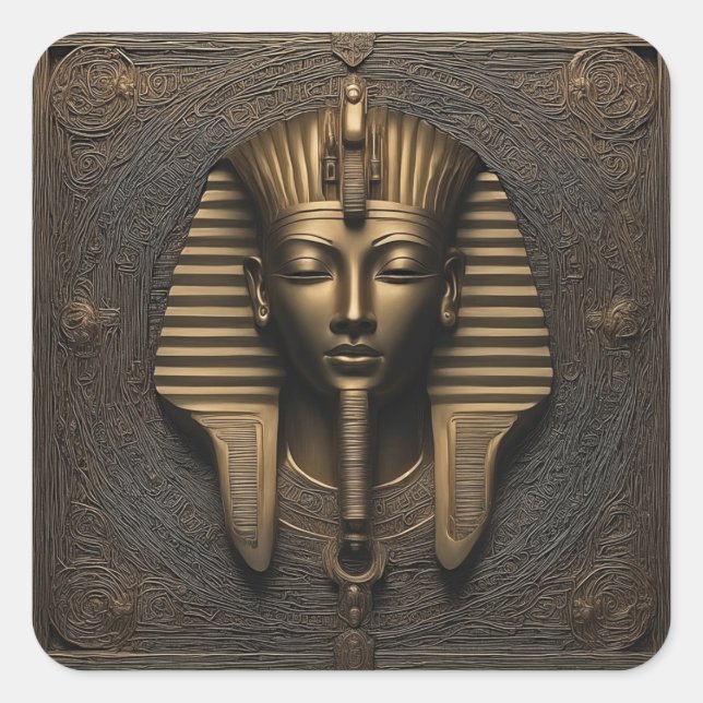 Sticker pharaon énigmatique : Elégance dorée (Devant)