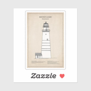 Sticker Phare de Boston - Massachusetts - SBD