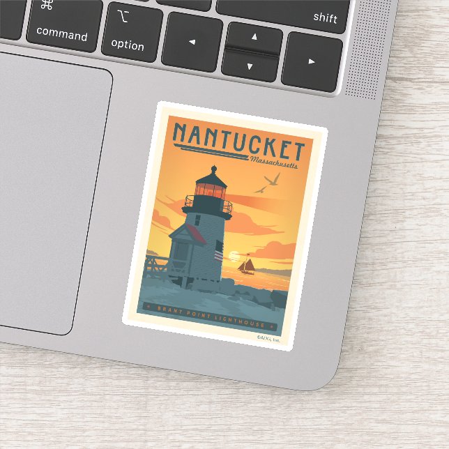 Sticker Phare de Brant Point | Nantucket MA (Détail)