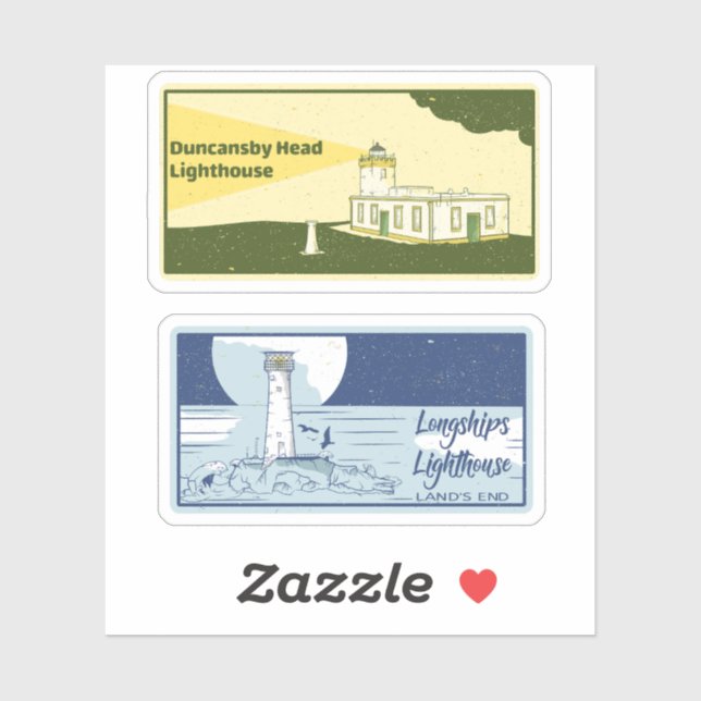 Sticker Phare de Duncansby Head (Feuille)