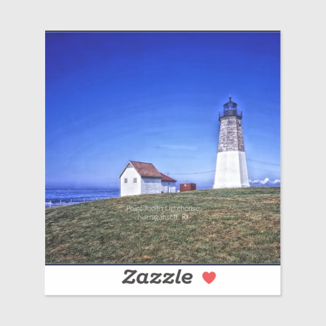 Sticker Phare de Point Judith, RI (Feuille)
