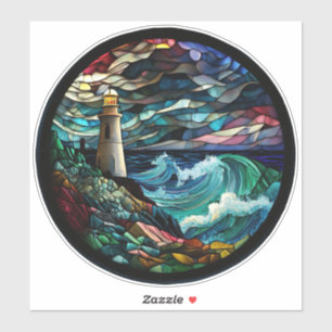 Sticker Phare en verre tendu