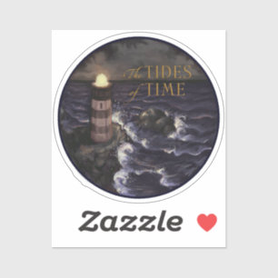 Sticker Phare "Les Marées du Temps" dans une tempête