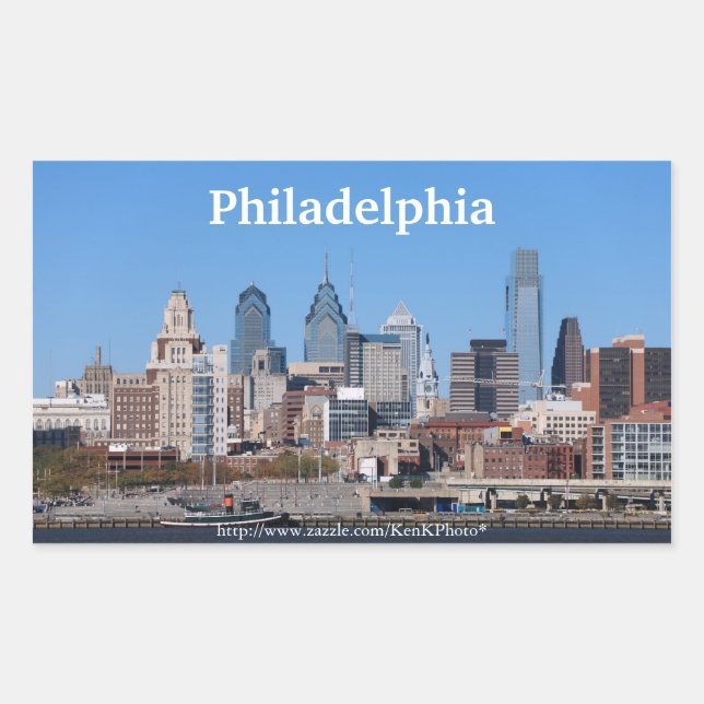 Sticker Philadelphia Skyline (Devant)