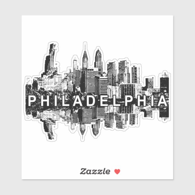 Sticker Philadelphie, Pennsylvanie (Feuille)