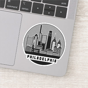 Sticker Philadelphie Pennsylvanie Skyline
