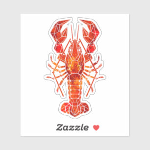 Sticker Phomard polygonal rouge