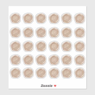 Sticker Phoques de cire Monogramme Rose Gold Faux