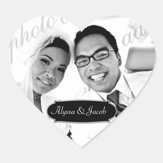 Sticker photo cardiaque 311-personnalisable avec p (Devant)