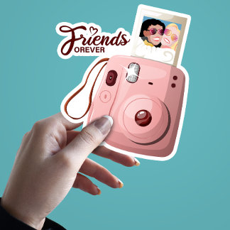 Sticker Photo de mignonne Friends Forever avec Mini Caméra