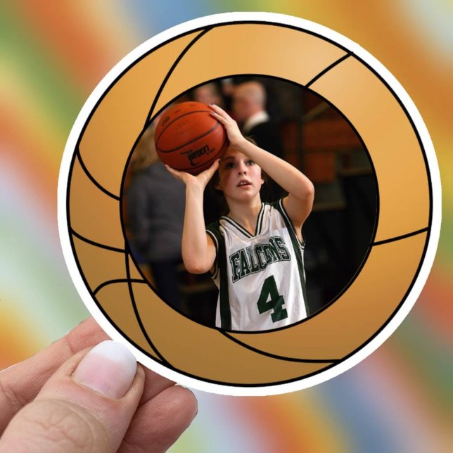 Sticker Photo de sport de basketball (Photo Basketball Sticker)