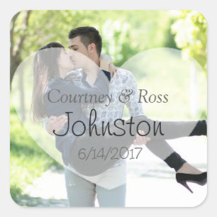 Sticker photo personnalisé avec photo de couple