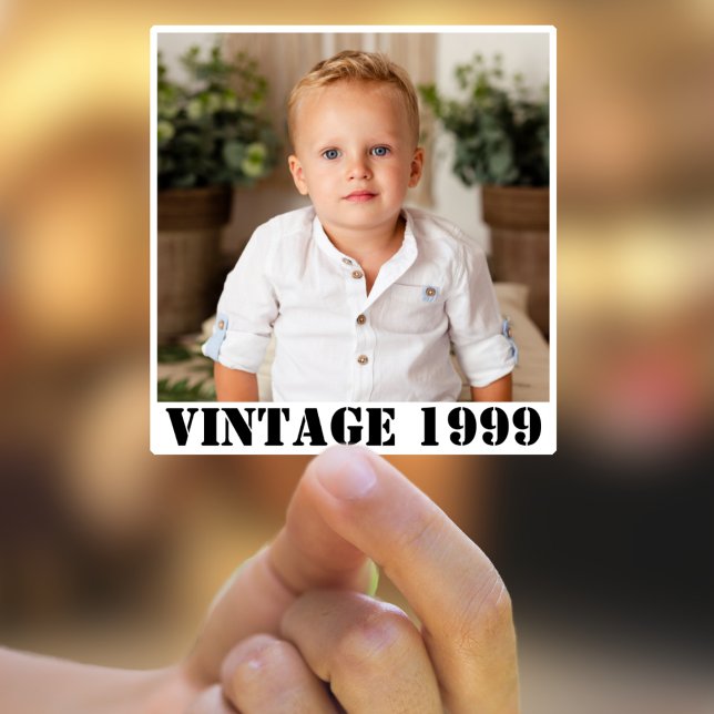 Sticker Photo personnalisée 20e 30e 40e 50e 60 Anniversair (Créateur téléchargé)