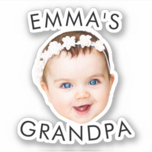Sticker Photo personnalisée Face Maman Grand-mère Grand-pè