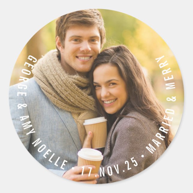 Sticker photo simple et moderne Circle Text (Devant)