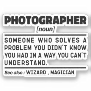 Sticker Photographe Noun Cool Photographie Humour Citation