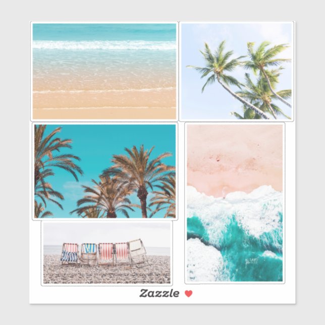 Sticker Photos de plage (Feuille)