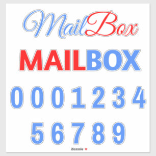 Sticker Phrase De Boîte Aux Lettres Avec Numéros