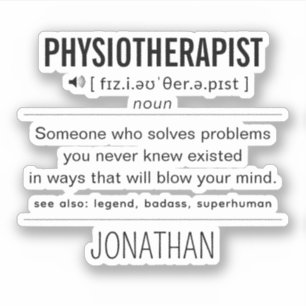 Sticker Physiothérapeute personnalisée drôle