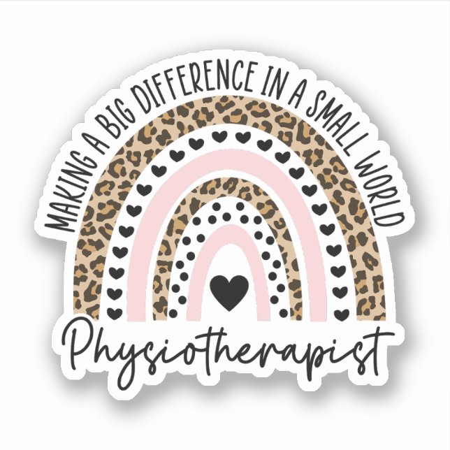 Sticker Physiothérapeute physiothérapeute Thérapie physiqu (Devant)