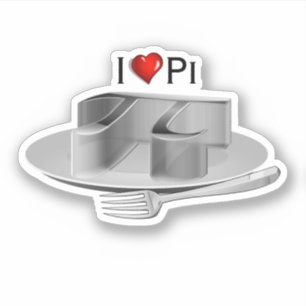 Sticker Pi sur un Plateau d'Argent