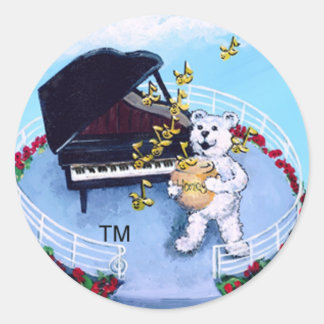 Sticker Piano Bears