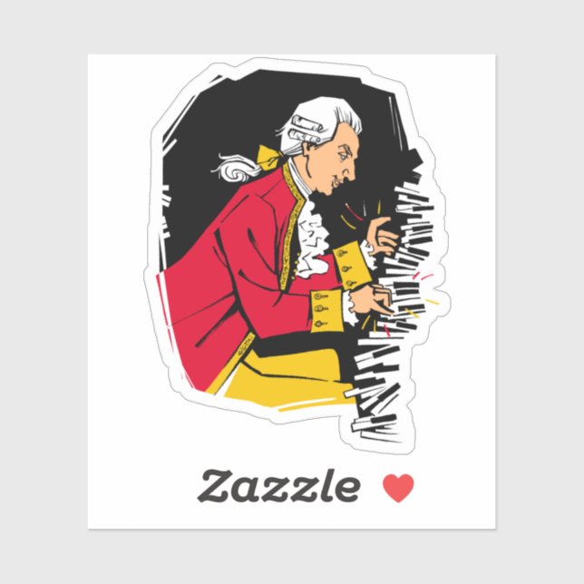 Sticker Piano de Mozart (Feuille)