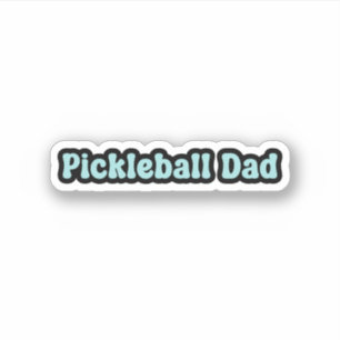 Sticker Pickball Papa Blue Retro Texte