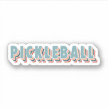 Pickleball en Multicolor Colorée Typographie rétro