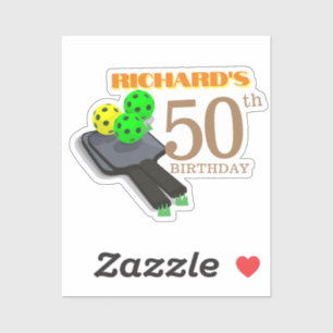 Sticker Pickleball Thème Sport Diner Anniversaire Fête