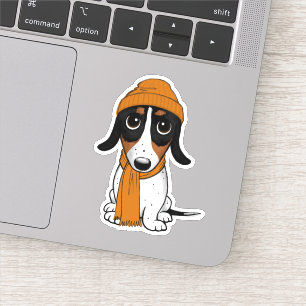 Sticker Piebald Dachshund  Mignons Chien d'élevage 