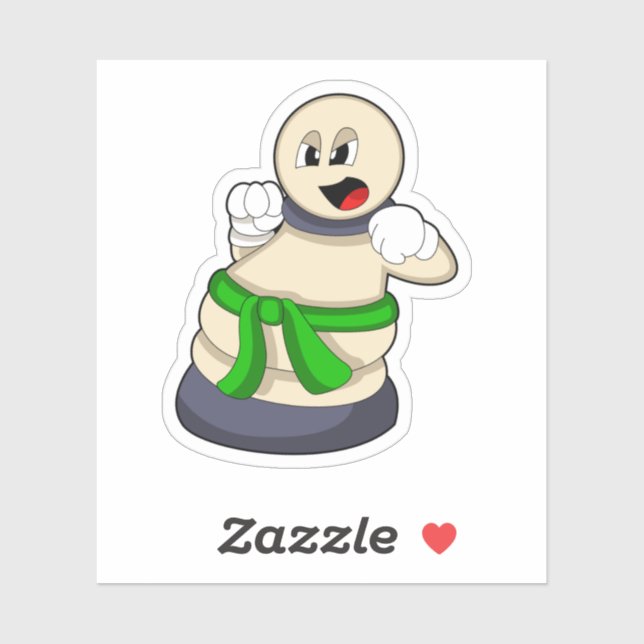 Sticker Pièce d'échecs Patrouille aux échecs (Feuille)