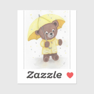 Sticker Pied d'ours dans la pluie