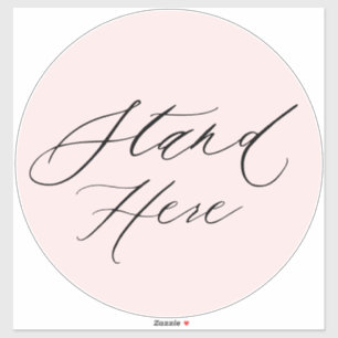 Sticker Pied rose Vierge Ici 6 Pieds Marqueur Grand Étage