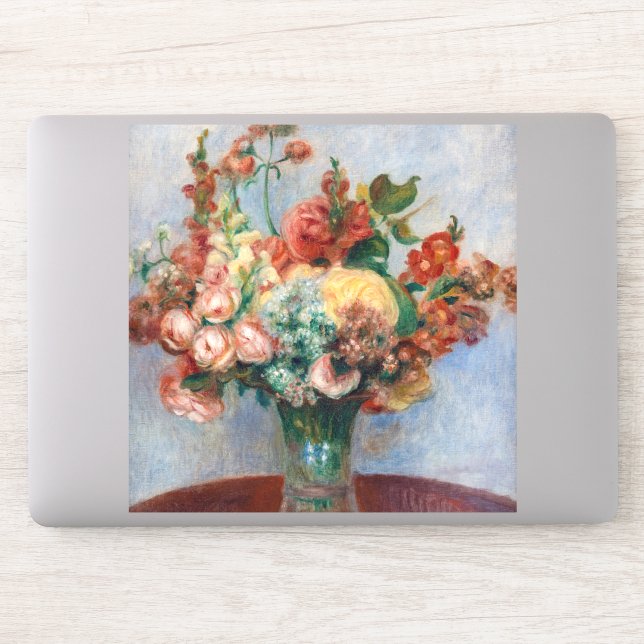 Sticker Pierre-Auguste Renoir - Fleurs dans un Vase (Ordinateur)