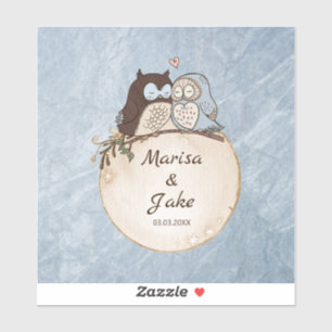 Sticker Pierre De Marbre Et Chouette