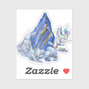 Sticker Pierres bleues mystiques